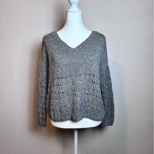 Vince Hand Knit V-Neck Sweater - Size S